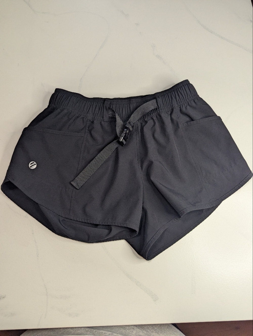 Nani  Active Hybrid Women's Black Belted Pockets Shorts Active Size XS